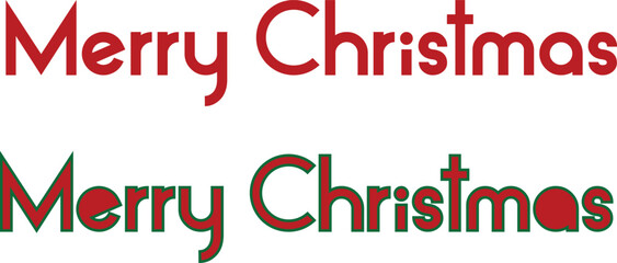 Merry Christmas text, Lettering design card template, Handwriting Alphabets, Hand Drawn Fonts, Creative typography for Holiday Greeting Gift Poster, banner, flyer, Vector illustration.