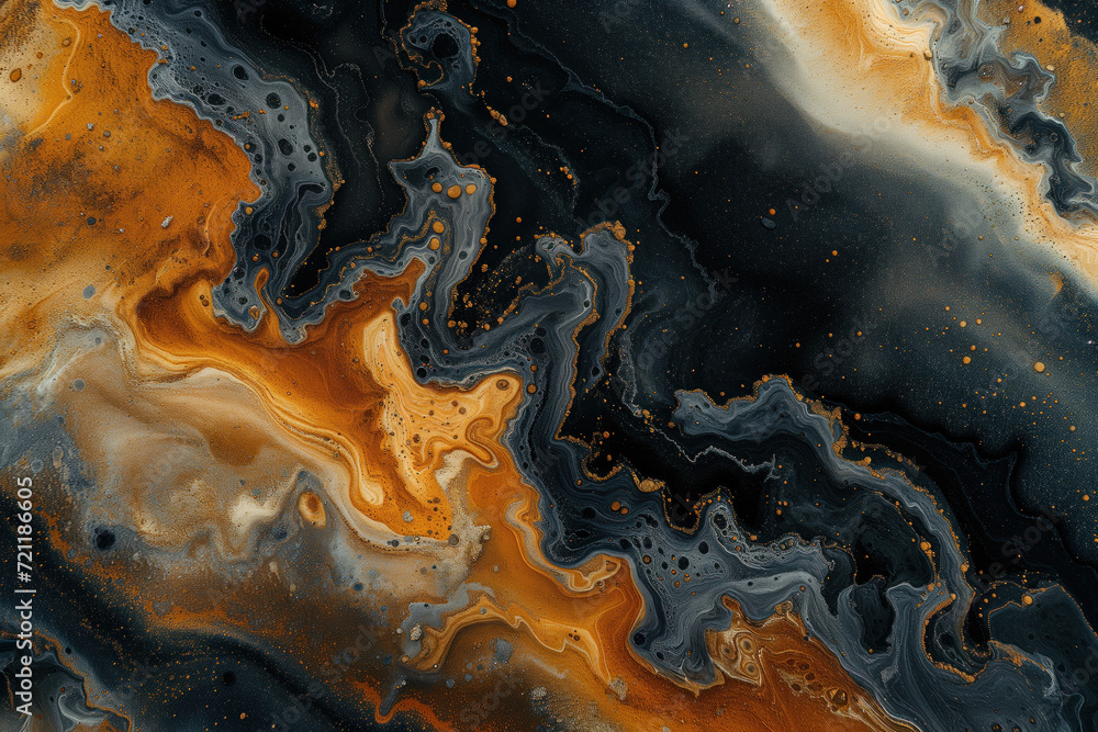 Poster incredible surface of a distant unknown exotic planet. background image. created with generative ai 