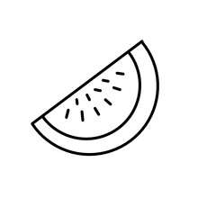 Fruits Icons Set Food Outlined