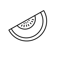 Fruits Icons Set Food Outlined