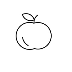 Fruits Icons Set Food Outlined