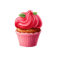 Party Cupcakes Mixed Fruit Cupcakes Various flavors of cupcakes and ice cream, various flavors of soft cream, lemon, blueberry, strawberry, orange, cherry, vanilla, milk, chocolate, illustrations