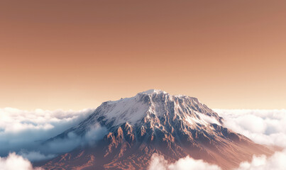image of Kilimanjaro mountain, nature landscape - obrazy, fototapety, plakaty
