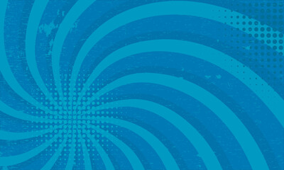 rays background in blue comic style with dirty grunge effect