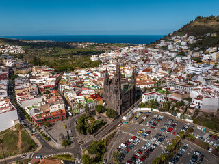 Naklejka premium Parroquia de San Juan Bautista de Arucas, Cathedral, Arucas, Gran Canaria, Spain