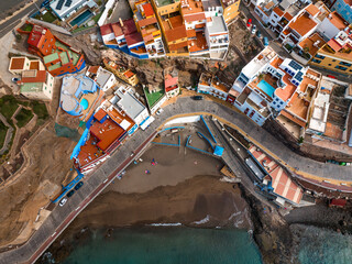 Fototapeta na wymiar Puerto de la Aldea, Fishing village, Gran Canaria, Spain