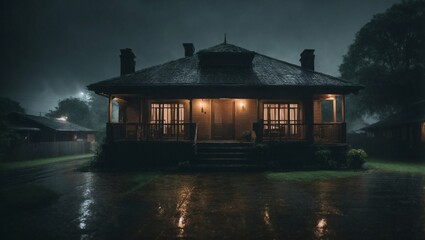 Fototapeta premium house at night