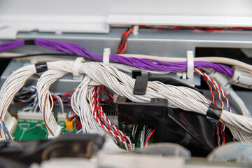 Wires, parts and mechanisms of an ink tube of an inkjet printer.