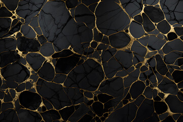 elegant black marble stone texture pattern with gold veins