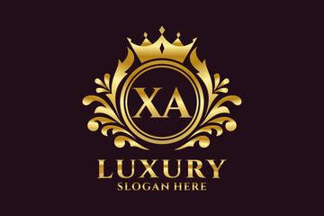 Initial XA Letter Royal Luxury Logo template in vector art for luxurious branding projects and other vector illustration.