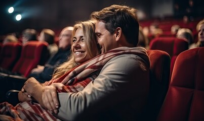 Couple Enjoying a Movie Night Out