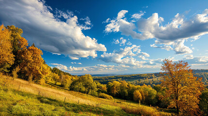Fototapeta premium field of grass and perfect sky