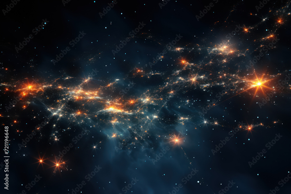 Poster a network of stars connected by luminous lines, representing the universal web of trust and reliabil