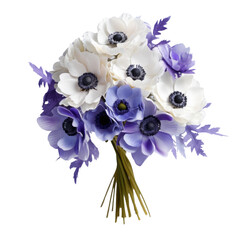 flower - white, blue, and purple-tinged Anemone flower cluster symbolizes protection.