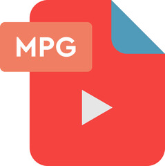 MPG File format icon rounded shapes 