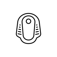 Toilet bowl outline icons, minimalist vector illustration ,simple transparent graphic element .Isolated on white background