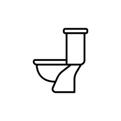 Toilet bowl outline icons, minimalist vector illustration ,simple transparent graphic element .Isolated on white background