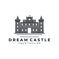 Obraz premium dream castle logo vector illustrator design