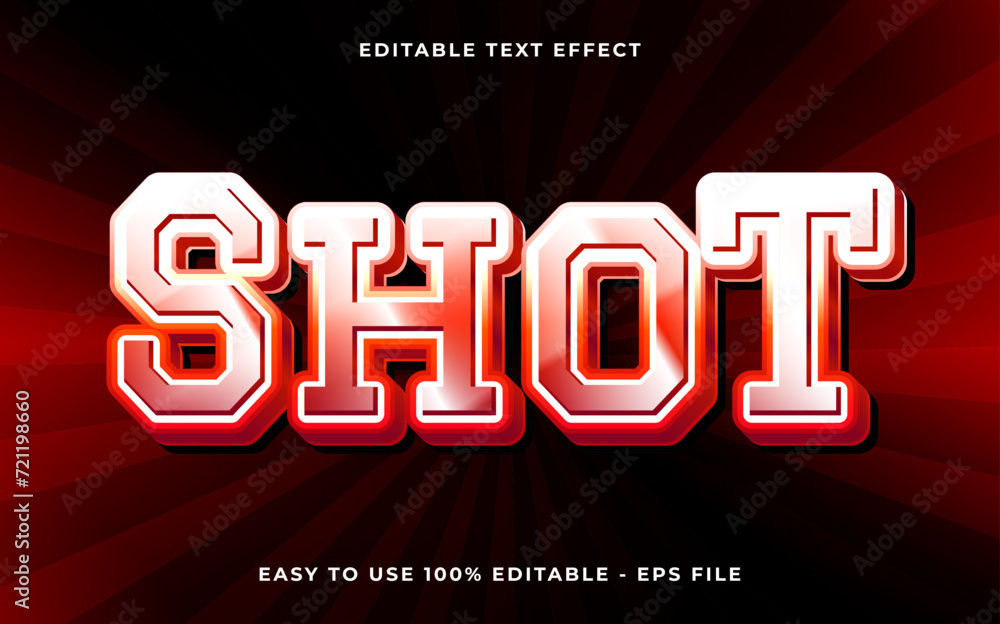 Poster shot 3d style editable text effect template