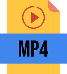 MP4  File Icon Fill Crisp corners 