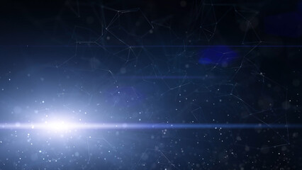 Artistic shiny sunny cyberspace network lines copy space illustration background.