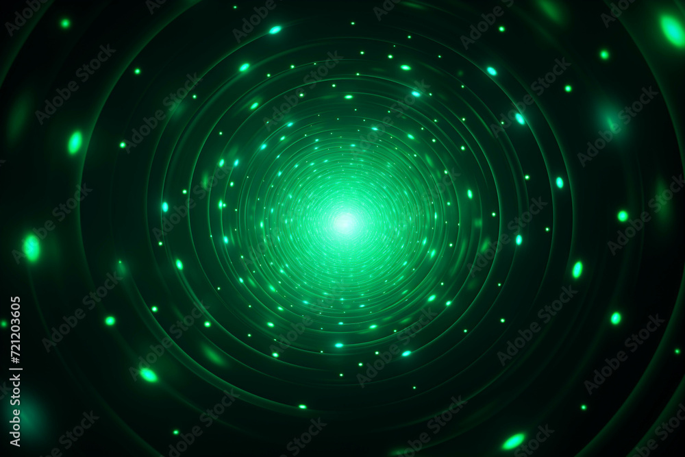 Poster green circle pattern background image.
