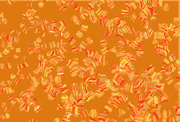 Light Yellow, Orange vector backdrop with lines, circles, rhombus.