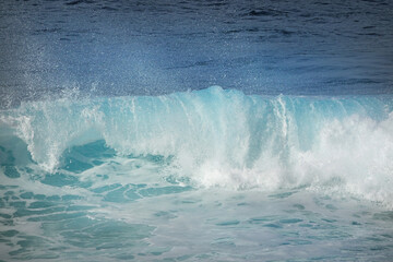 Fototapeta premium Waves of the Atlantic Ocean along the west coast of Spanish island Lanzarote