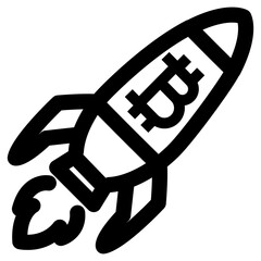 bitcoin cryptocurrency moon rocket