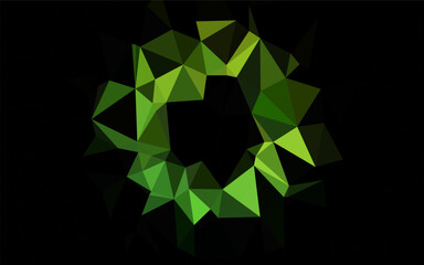 Light Green vector polygonal background. Modern geometrical abstract illustration with gradient. Textured pattern for background.