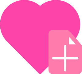 Obraz premium flat style love icon for valentine day