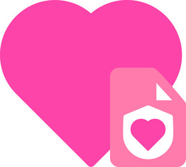 flat style love icon for valentine day