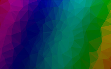 Dark Multicolor, Rainbow vector polygon abstract backdrop. Brand new colorful illustration in with gradient. Brand new design for your business.