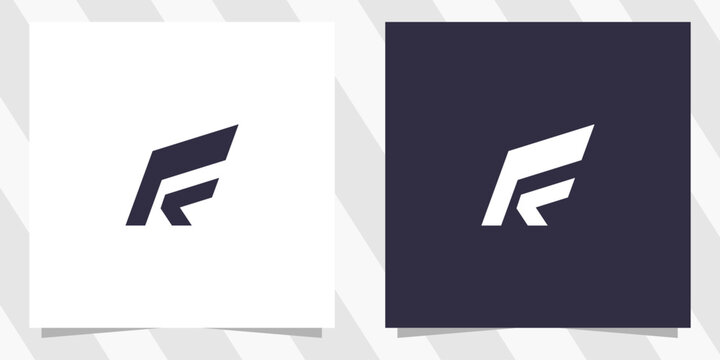 letter kf fk logo design vector