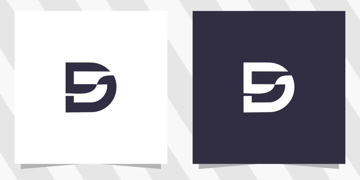 letter ds sd logo design vector