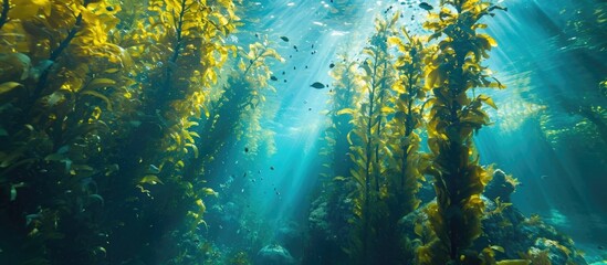 Underwater kelp forest picture