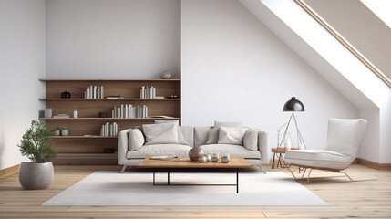 Bright Living Room with Modern Furniture and Natural Light