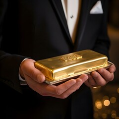 The Golden Bar Presentation for Exceptional Contributions - obrazy, fototapety, plakaty
