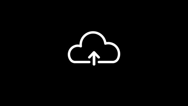 Cloud download icon on background