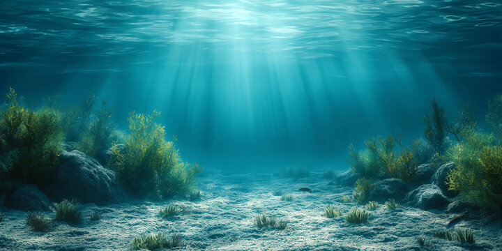 Serene scene of bottom of the ocean