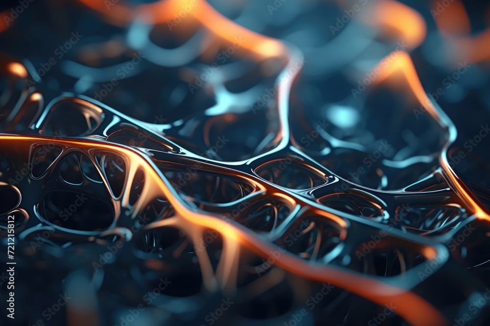 Aufkleber futuristic network shape. computer generated abstract background