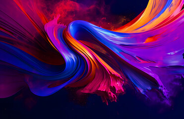 abstract background with blue, purple and pink paint splashes