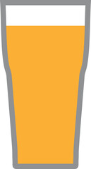 Beer Glass Icon. Vector Illustration.