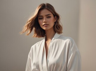 Fototapeta premium fashion portrait woman for magazine and promotional materials.