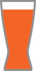 Naklejka premium Beer Glass Icon. Vector Illustration.