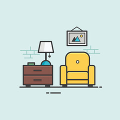 sitting room logo design graphic illustration