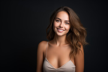 Fototapeta premium Perfect faces, perfect skin - an alluring canvas for skincare advertisements, beauty products for woman