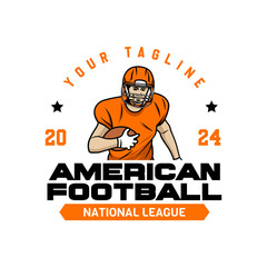 American football logo isolated. American football logo badge. American football league label, emblem and design element