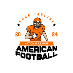 American football logo isolated. American football logo badge. American football league label, emblem and design element