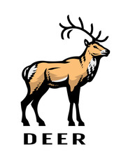 Forest deer logo.